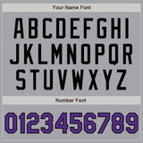 Custom Gray Purple-Black Authentic Two Tone Baseball Jersey