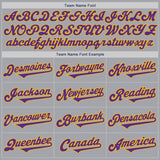 Custom Gray Purple-Gold Authentic Two Tone Baseball Jersey