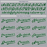 Custom Gray Green-White Authentic Two Tone Baseball Jersey