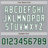 Custom Gray Green-White Authentic Two Tone Baseball Jersey