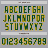 Custom Gray Green-Gold Authentic Two Tone Baseball Jersey