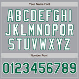 Custom Gray Kelly Green-White Authentic Two Tone Baseball Jersey