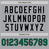 Custom Gray Kelly Green-Black Authentic Two Tone Baseball Jersey