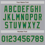 Custom Gray Kelly Green-Old Gold Authentic Two Tone Baseball Jersey