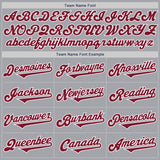 Custom Gray Crimson-White Authentic Two Tone Baseball Jersey