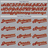 Custom Gray Crimson-Old Gold Authentic Two Tone Baseball Jersey