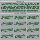 Custom Gray Teal-Old Gold Authentic Two Tone Baseball Jersey