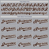 Custom Gray Brown-White Authentic Two Tone Baseball Jersey