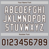 Custom Gray Brown-White Authentic Two Tone Baseball Jersey