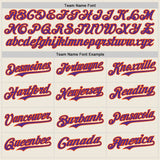 Custom Cream Purple Pinstripe Orange Authentic Two Tone Baseball Jersey