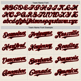 Custom Cream Black Pinstripe Red Authentic Two Tone Baseball Jersey