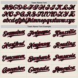 Custom Cream Black Pinstripe Crimson Authentic Two Tone Baseball Jersey