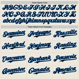 Custom Cream Black Pinstripe Electric Blue Authentic Two Tone Baseball Jersey