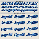 Custom Cream Navy Pinstripe Electric Blue Authentic Two Tone Baseball Jersey