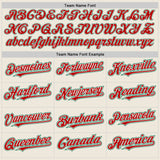 Custom Cream Red Pinstripe White-Kelly Green Authentic Two Tone Baseball Jersey