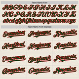 Custom Cream Green Pinstripe Red Authentic Two Tone Baseball Jersey
