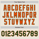 Custom Cream Green Pinstripe Orange Authentic Two Tone Baseball Jersey