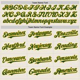 Custom Cream Green Pinstripe Gold Authentic Two Tone Baseball Jersey