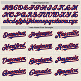 Custom Cream Royal Pinstripe Red Authentic Two Tone Baseball Jersey