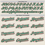 Custom Cream Kelly Green Pinstripe White-Red Authentic Two Tone Baseball Jersey