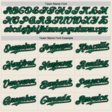Custom Cream Kelly Green Pinstripe Black Authentic Two Tone Baseball Jersey