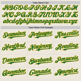 Custom Cream Kelly Green Pinstripe Gold Authentic Two Tone Baseball Jersey