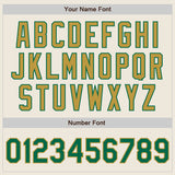 Custom Cream Kelly Green Pinstripe Old Gold Authentic Two Tone Baseball Jersey