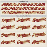 Custom Cream Crimson Pinstripe Old Gold Authentic Two Tone Baseball Jersey