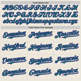 Custom Cream Teal Pinstripe Purple Authentic Two Tone Baseball Jersey