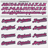 Custom White Black Pinstripe Teal-Pink Authentic Two Tone Baseball Jersey