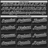 Custom Black White Pinstripe White Authentic Two Tone Baseball Jersey