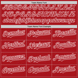 Custom Red White Pinstripe White Authentic Two Tone Baseball Jersey
