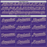 Custom Purple Cream Pinstripe Cream Authentic Two Tone Baseball Jersey