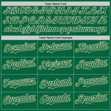 Custom Kelly Green Cream Pinstripe Cream Authentic Two Tone Baseball Jersey