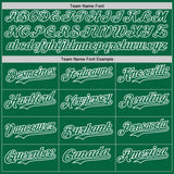 Custom Kelly Green White Pinstripe White Authentic Two Tone Baseball Jersey
