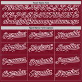 Custom Crimson White Pinstripe White Authentic Two Tone Baseball Jersey