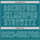 Custom Teal White Pinstripe White Authentic Two Tone Baseball Jersey