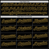 Custom Black Old Gold-Orange Digital Camo Two Tone Authentic Baseball Jersey