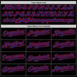 Custom Black Royal-Red Digital Camo Two Tone Authentic Baseball Jersey