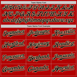 Custom Red Black-Cream Digital Camo Two Tone Authentic Baseball Jersey