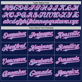 Custom Navy Light Blue-Pink Digital Camo Two Tone Authentic Baseball Jersey