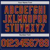 Custom Navy Crimson-Gold Digital Camo Two Tone Authentic Baseball Jersey