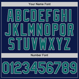 Custom Navy Teal-Gray Digital Camo Two Tone Authentic Baseball Jersey