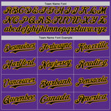 Custom Purple Black-Gold Digital Camo Two Tone Authentic Baseball Jersey