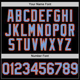 Custom Black Powder Blue Orange-White Digital Camo Two Tone Authentic Baseball Jersey