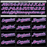Custom Black Pink Sky Blue-White Digital Camo Two Tone Authentic Baseball Jersey