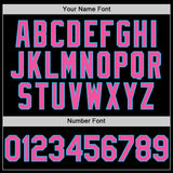 Custom Black Pink Sky Blue-White Digital Camo Two Tone Authentic Baseball Jersey