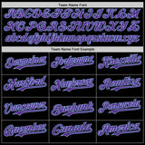Custom Black Purple Light Blue-Gold Digital Camo Two Tone Authentic Baseball Jersey