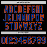 Custom Black Royal Orange-White Digital Camo Two Tone Authentic Baseball Jersey