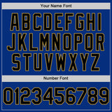 Custom Royal Black Old Gold-White Digital Camo Two Tone Authentic Baseball Jersey